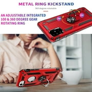 iPhone 8 Plus Case, STARSHOP Drop Protection Ring Kickstand Cover- Red
