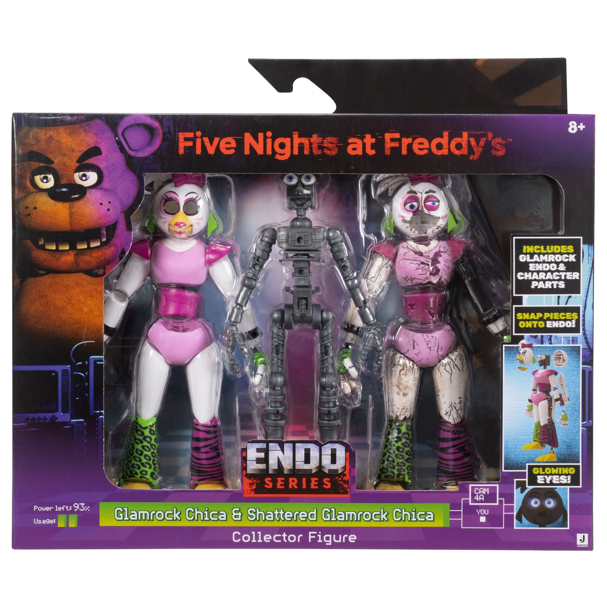 Five Nights At Fredy's 6 inch Endo-Series Collectable Figure - Glamrock Endo with Glamrock Chica Parts