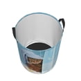 thumbnail image 3 of Kll Funny Cat Taking A Bath Waterproof Foldable Laundry Hamper Bucket With Handles For Storage Bin,Kids Room,Home Organizer (Medium), 3 of 8