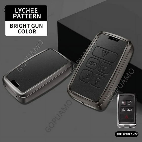 For Jaguar A 5 buttons key case Case Remote Protection Cover Bag Shell Zinc alloy leather Car Remote Key Case