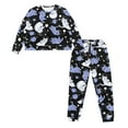 thumbnail image 2 of DISNIMO Cat Printed Womens Pajama Sets Long Sleeve Top and Long Pants Sets Round Neck Sleepwear 2 Piece Pj Lounge Set with Pocket Loose Fit Nightwear, 2XL, 2 of 7