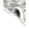 thumbnail image 7 of Unique Loom Boston Collection Area Rug - Floral (2' x 6' 1" Runner white Gray/Ivory), 7 of 7