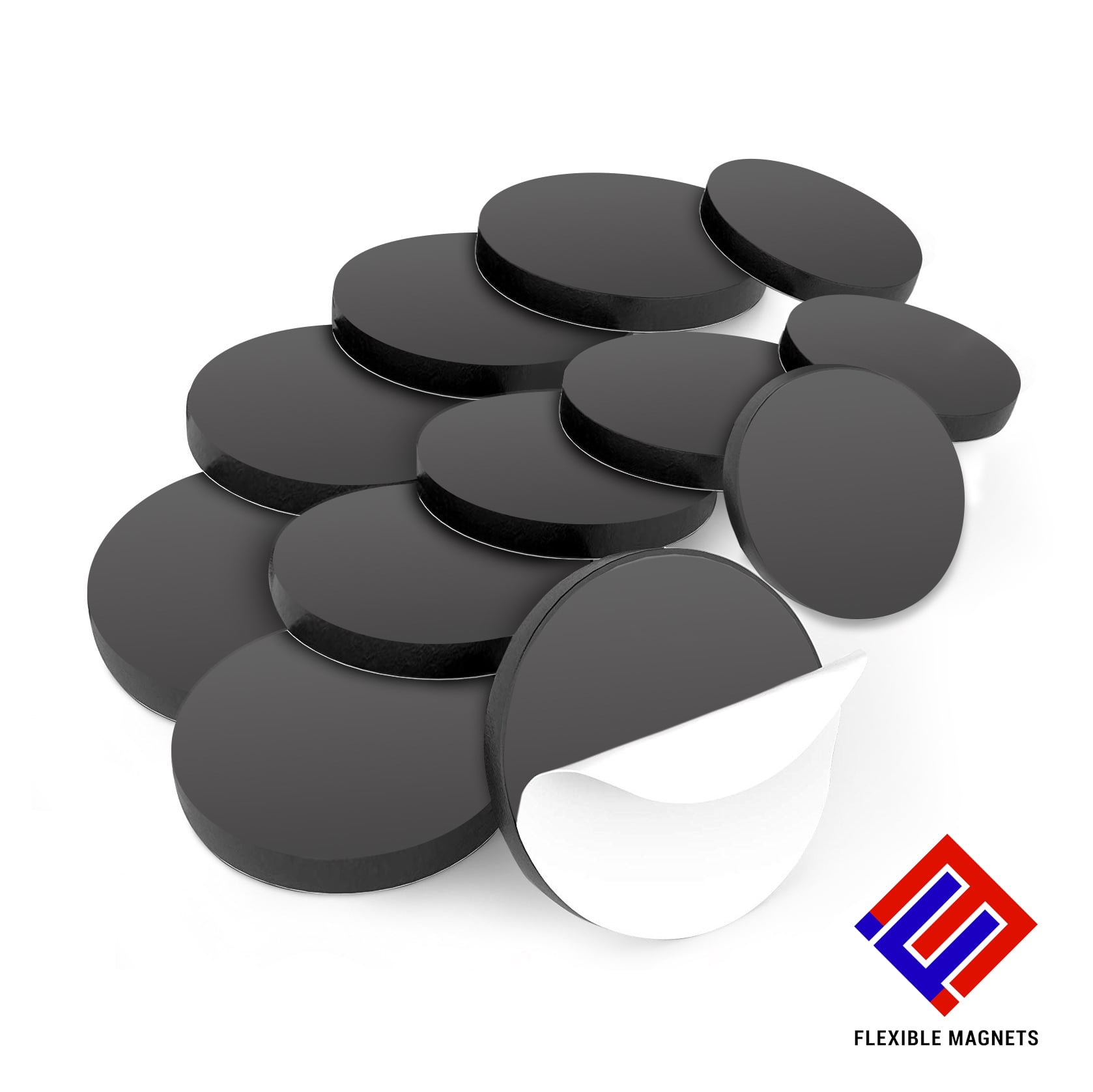 Round Magnet Discs With Adhesive Backing - 30 pieces (1/2 inch, inch, 1  inch- 10 pieces of each) Great for Crafts!