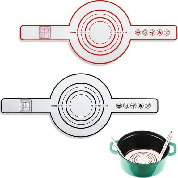 Creative Silicone Baking Mat Long Handle Sling for Dutch Oven, 2 PCS Non-Stick Bread Kneading Pad Dough Transfer Pad Bakery Supplies Kitchen Cooking Tool, Easy to Transfer Sourdough Bread