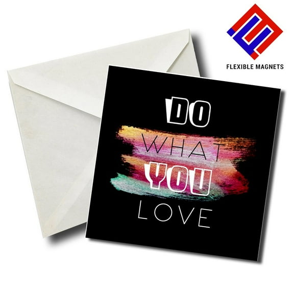 Do What You Love Inspirational Quote Magnet for refrigerator. Great Gift! By Flexible Magnets