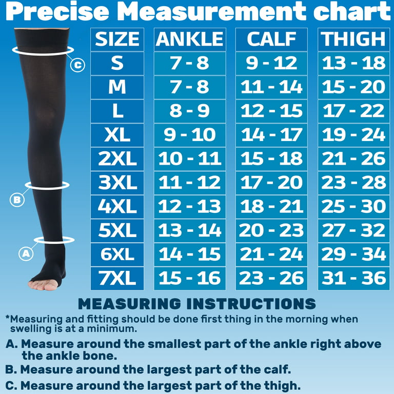 15-21 mmHg GRADUATED COMPRESSION PANTYHOSE (L, BLACK) : :  Clothing, Shoes & Accessories