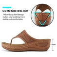 thumbnail image 5 of Womens Sandals Flip Flops for Women with Arch Support Cushion Summer Casual Rhinestone Wedge sandal Shoes Massage Function, 5 of 7