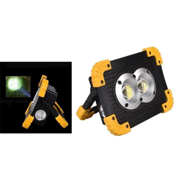 Luz de trabajo COB súper brillante para Camping al aire libre con batería USB iluminación de inundación iluminación del sitio de trabajo para barbacoa Redondo Baoblaze Luces de mazorca al aire libre