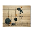 thumbnail image 3 of Designart "Minimalist Oasis Colorful Mid Century Zen VI" Abstract Collages Print on Natural Pine Wood, 3 of 5