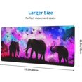 thumbnail image 3 of Abstract Elephant Forest Landscape Mouse Pad Extended Large Gaming Mouse Pad XL Oversized Desk Pad Stitched Edges Non-Slip Mat 31.5 X 11.8 Inch, 3 of 14