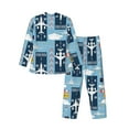 thumbnail image 2 of Kll Airplanes And Aviation Signs Sleepwear Mens Flannel Pajamas,Long Cotton Pj Set, 2 of 9
