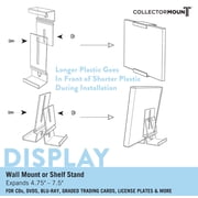 CollectorMount CD Mount Wall Frame Display and Shelf Stand, Invisible and Adjustable, 1 Pack