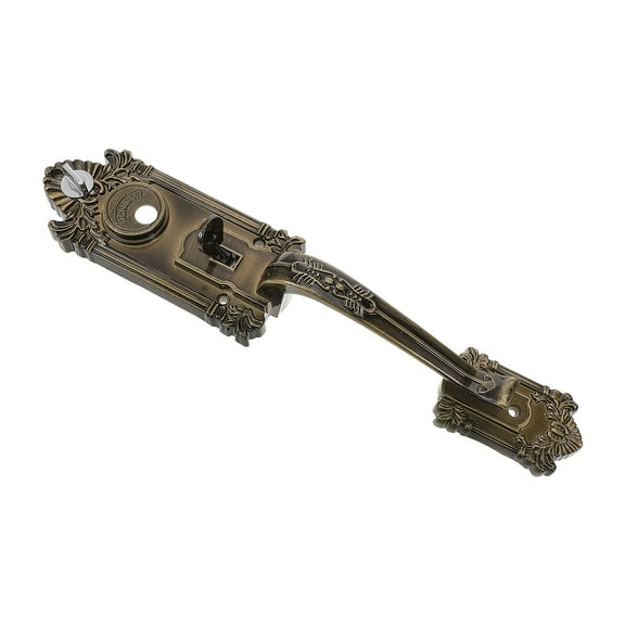 Raindrops Vintage Metal Door Handle with Antique Design for Locking Use Dark Brown 1 Set
