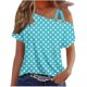 thumbnail image 1 of Tops de Ajuste Suelto para las Mujeres Moda Impresa Doble Suspensión Manga Corta Top Suelto, Blusa Casual Ligera, 1 of 5