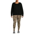 thumbnail image 3 of Feathers Women's Plus Fleece Leggings, 26” Inseam, 5-Pack, Sizes 1X-5X, 3 of 5