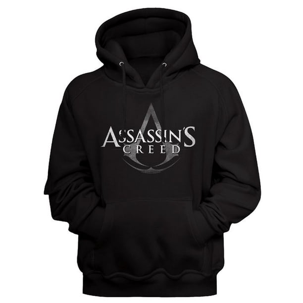 Assassin s Creed AC Logo and Symbol Black Adult Hoodie Sweatshirt