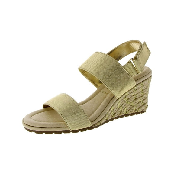Anne Klein Womens Silvy Slingback Ankle Strap Wedge Sandals