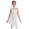 thumbnail image 1 of Yartina Justaucorps-Robe de Danse Ballet pour Filles Enfants Tenue de Danse Lyrique Sans Manches Performance sur Scène Blanc 16, 1 of 5