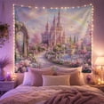 thumbnail image 2 of Armchair Bookshelf Cat with Fairy Tale Spired Castle, Cozy Dark Academia for Book Lovers, Reading Nook Wall Decor, Valentine'S Day Gift, Tapestry Wall Hanging for Bedroom and Dorm, 2 of 7