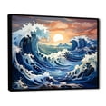 thumbnail image 2 of Designart "Coastalwaves Ocean Euphony" Nautical & Beach Floater Framed Wall Decor, 2 of 7
