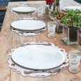 thumbnail image 4 of Decozen White Doilies Set of 4 - Round Placemats European Embroidery for Dining Table Home Decor Wedding - 15 inches - The Snow Blossom Collection, 4 of 8