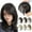 A, variant on HHBEAUTY Hair Toppers for Women Clip in Bangs Real Human Hair Pieces French Bangs Topper for Solve Loosing And Thinning Add Volume 12 Inches Toppers For Women