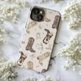 thumbnail image 6 of Country Western Boots & Bows Phone Case, Neutral Chic Cowgirl Style with Star and Bow Pattern for iPhone 16 15 14 13 12 11 Pro Max Plus Mini, 6 of 6