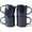 Nebulas Blue, variant on Famiware Star 4-Piece Stoneware 12 oz Coffee Mug Set, Cappuccino White
