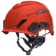 thumbnail image 1 of MSA 10194784 H1 Casco V-Gard con suspensión de trinquete Fas-Trac III | Carcasa de polietileno Protección superior contra impactos Correas de corona autoajustables - Tamaño estándar en rojo, 1 of 5