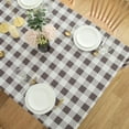 thumbnail image 3 of Grey and White Buffalo Plaid Check Gingham Tablecloth - Rectangle/Oblong 60" X 102" Polyester Table Cover Reusable Water Resistant for Thanksgiving Christmas Holiday Decorations, 3 of 8