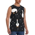 thumbnail image 2 of Bixox Men's Fashionable Goose Printed Shirt Sleeveless Fitness Tank Top-XX-Large, 2 of 7
