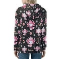 thumbnail image 2 of DISNIMO Christmas Hoodies for Women Axolotl Snowflake Printed Hooded Sweatshirts Zip Up Jacket Coat for Fall Winter, XS, 2 of 5