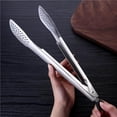 thumbnail image 2 of relayinert Stainless Steel Non-Stick Food Clip for Bread Vegetables Salads Kitchen Tool, 2 of 5