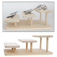 thumbnail image 4 of Almencla Wooden Glasses Display Rack Jewelry Holder Organizer Glasses Display Stand Doll 3 Layers, 4 of 8