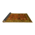 thumbnail image 2 of Ahgly Company Indoor Round Oriental Yellow Traditional Area Rugs, 4' Round, 2 of 4