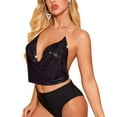 thumbnail image 3 of Aunavey Womens Sequin Tops Glitter Party Strappy Tank Sparkle Shimmer Camisole Vest Sequin Crop Tops, 3 of 7