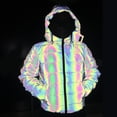 thumbnail image 1 of Veste Holographique Doudoune Arc-en-Ciel Veste Iridescent Veste Réfléchissante Doudoune Réfléchissante S, 1 of 5