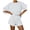 White, variant on Women 2 Piece Outfits 3/4 Sleeve Tops and Elastic Waist Shorts Lounge Sets