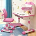 thumbnail image 5 of YNCE Kids Study Desk and Chair Set - Height Adjustable Study Table with Storage Drawer, Sturdy Metal Frame, Ideal for Learning and Homework, 5 of 9