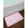 thumbnail image 2 of Pink and White Bath Mat, Symbolic Japanese Flowering Cherry Blossom in Random Arrangement, Plush Bathroom Decor Mat with Non Slip Backing, 29.5" X 17.5", Rose Burgundy Hot Pink, by Ambesonne, 2 of 2