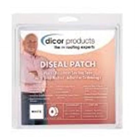 Dicor DCR522TPO-66-1C 6 x 6 in. Diseal Sealing Tape, White Patch