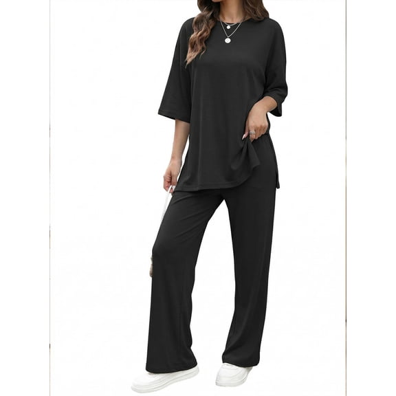 Avidlove Lounge Sets for Women Short Sleeve Pajamas Tops with Long Pants Loungewear 2 Piece Outfits