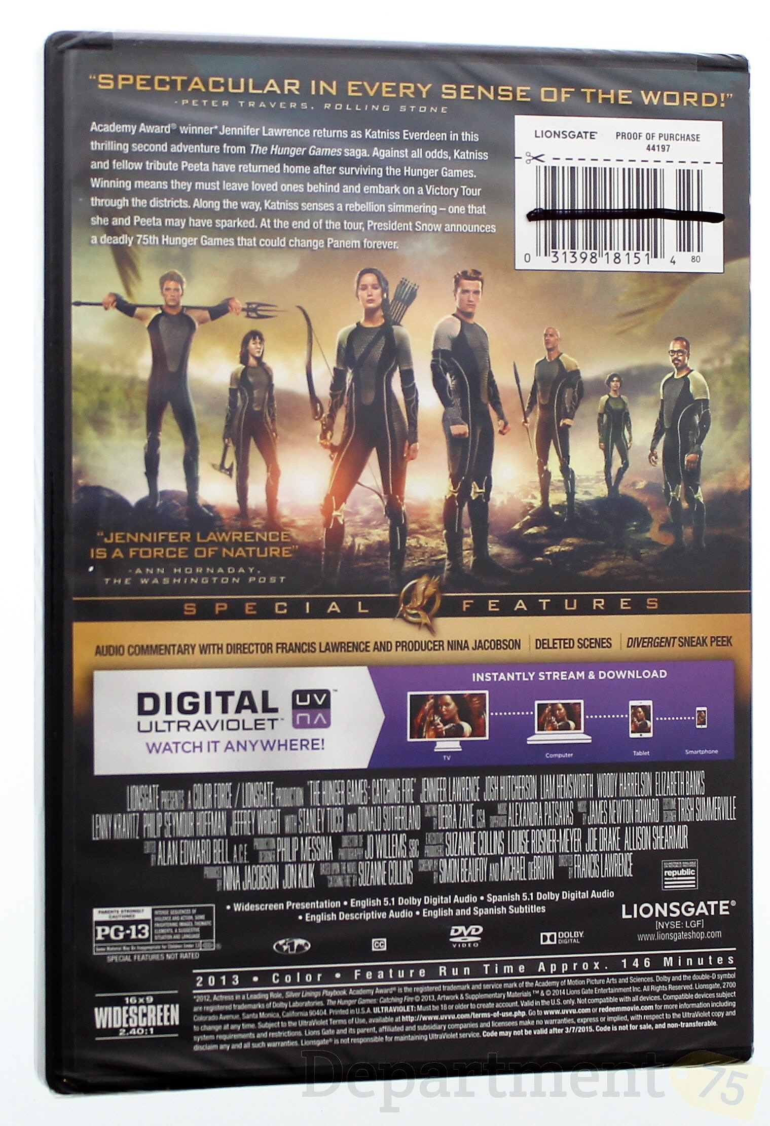 The Hunger Games: Catching Fire (DVD + Digital Copy), Lions Gate, Sci-Fi & Fantasy - image 2 of 2