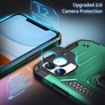 thumbnail image 4 of Anqrp Design for iPhone 11 Case, Military Grade Shockproof Protective Rugged Phone Case 360° Rotatable Metal Kickstand, 4 of 5