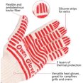thumbnail image 2 of 2 Pcs Gants de Four Résistants à la Chaleur, Mitaines de Four Révolutionnaires 932°F Résistantes à la Chaleur Extrême - Épais, Légers et Flexibles - à Utiliser dans le Four Hollandais, Gros Œuf Vert, Pierre à Pizza, Poêle en Fonte, Rouge, 2 of 6