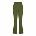 thumbnail image 4 of Scyoekwg Womens Dress Pants Yoga Work Pants High Waisted Office Bootleg Trousers Casual Stretch Slacks with Pocket (V06_Army Green,M), 4 of 6