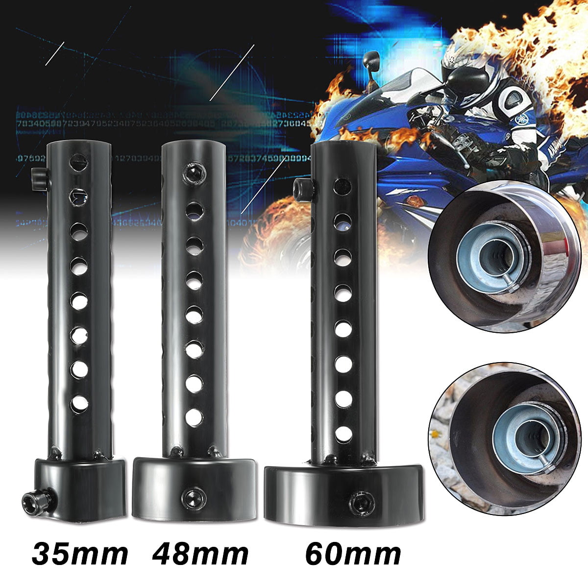 Details about   Universal Motorcycle Exhaust Can Muffler Baffle DB Killer Silencer 35mm US J hp