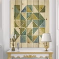 thumbnail image 2 of Designart 'geometric Green Triangle I' Modern & Transitional Print on Natural Pine Wood, 2 of 3
