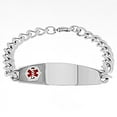 thumbnail image 2 of Stainless Steel Mens Medical Bracelet - Stainless Steel 9 Inch, 2 of 2