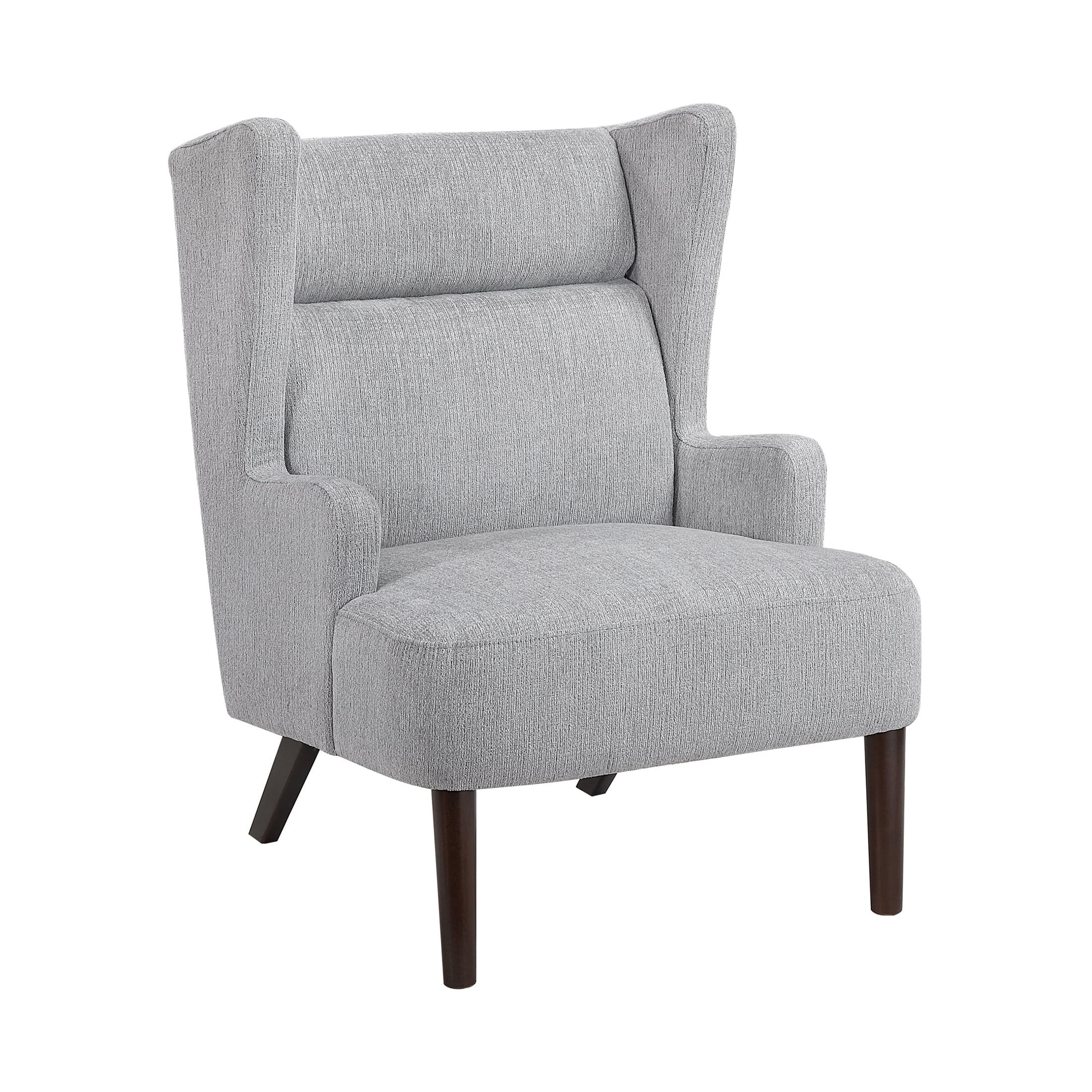 OakvillePark Hartmere Chenille Wingback Accent Chair, Gray